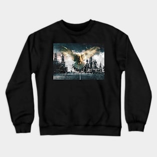 Pigeon against the backdrop of the Kremlin sketch Crewneck Sweatshirt